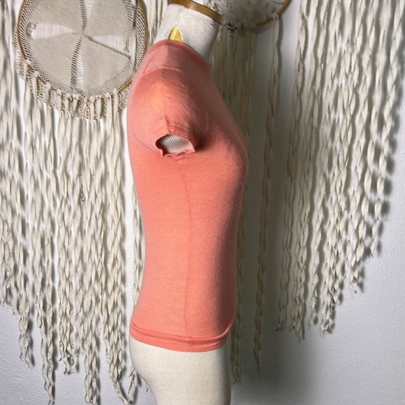 Sutton Studio Soft Coral Short Sleeve Cashmere Sweater XS - Picture 3 of 7